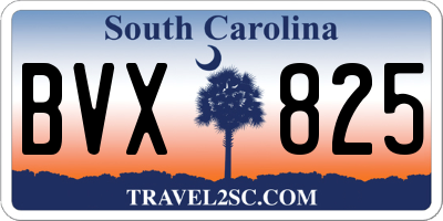 SC license plate BVX825
