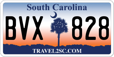 SC license plate BVX828