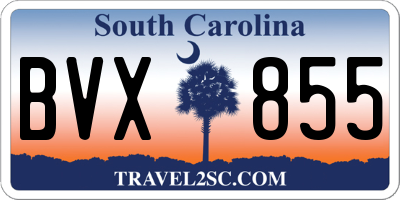 SC license plate BVX855