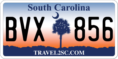 SC license plate BVX856