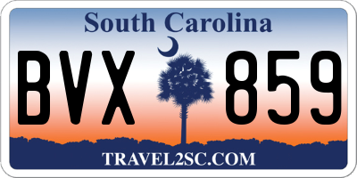 SC license plate BVX859