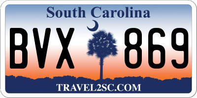 SC license plate BVX869