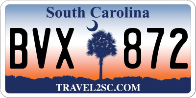 SC license plate BVX872