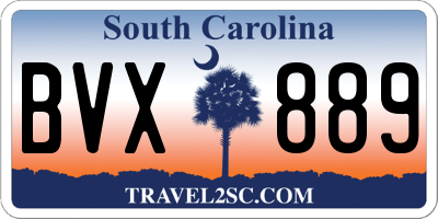SC license plate BVX889