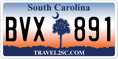 SC license plate BVX891
