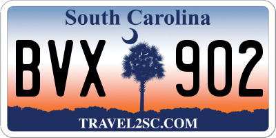 SC license plate BVX902