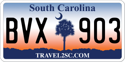 SC license plate BVX903