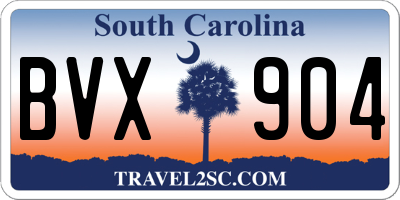 SC license plate BVX904