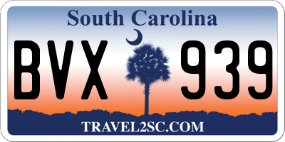 SC license plate BVX939