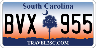 SC license plate BVX955