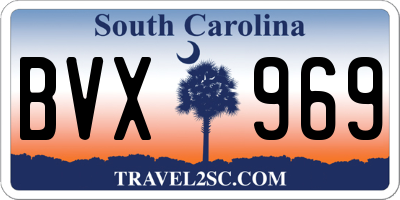 SC license plate BVX969