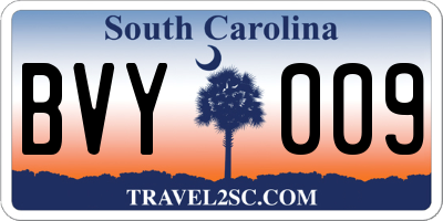 SC license plate BVY009