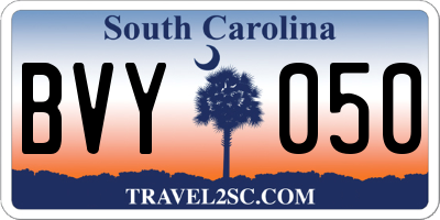 SC license plate BVY050