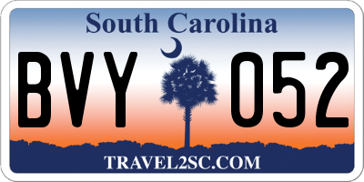 SC license plate BVY052