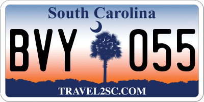 SC license plate BVY055