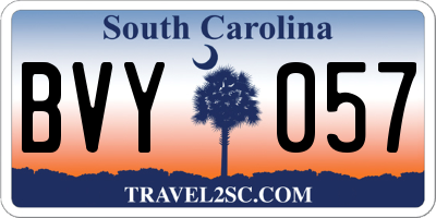 SC license plate BVY057