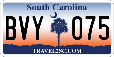 SC license plate BVY075