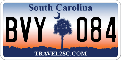 SC license plate BVY084
