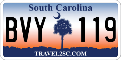 SC license plate BVY119