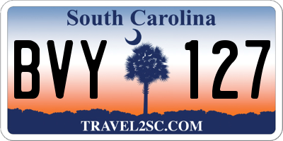 SC license plate BVY127
