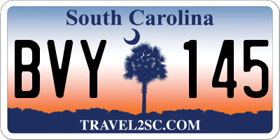 SC license plate BVY145