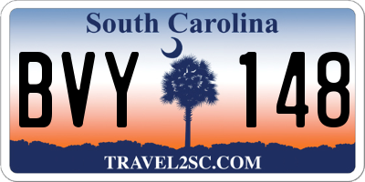SC license plate BVY148