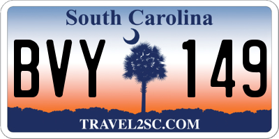SC license plate BVY149