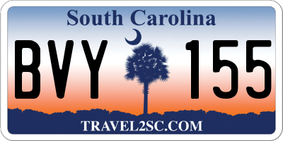 SC license plate BVY155