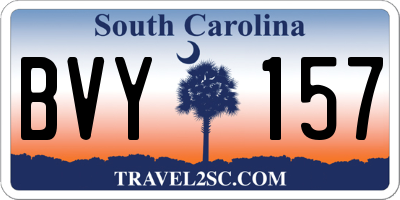 SC license plate BVY157