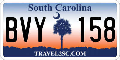 SC license plate BVY158