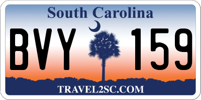 SC license plate BVY159