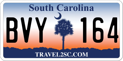 SC license plate BVY164