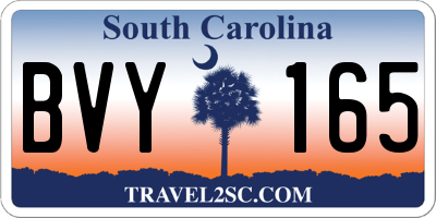 SC license plate BVY165