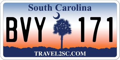 SC license plate BVY171