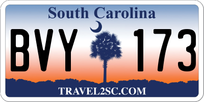 SC license plate BVY173