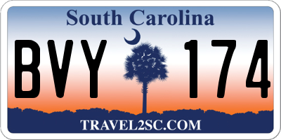SC license plate BVY174