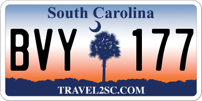 SC license plate BVY177