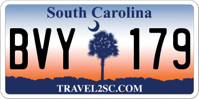 SC license plate BVY179