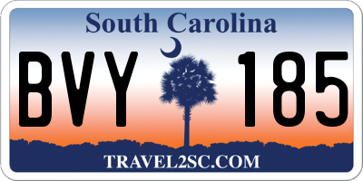 SC license plate BVY185