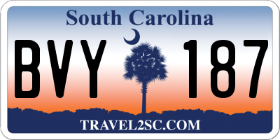 SC license plate BVY187