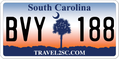 SC license plate BVY188