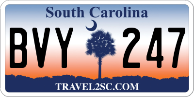 SC license plate BVY247