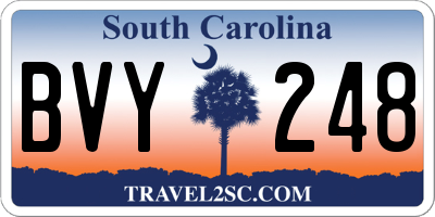 SC license plate BVY248