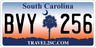 SC license plate BVY256