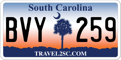 SC license plate BVY259