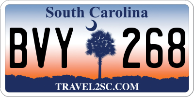 SC license plate BVY268