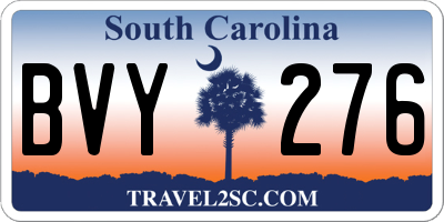 SC license plate BVY276