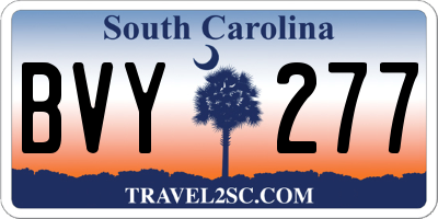 SC license plate BVY277