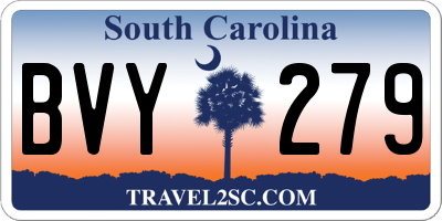 SC license plate BVY279