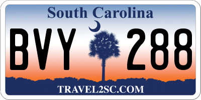 SC license plate BVY288